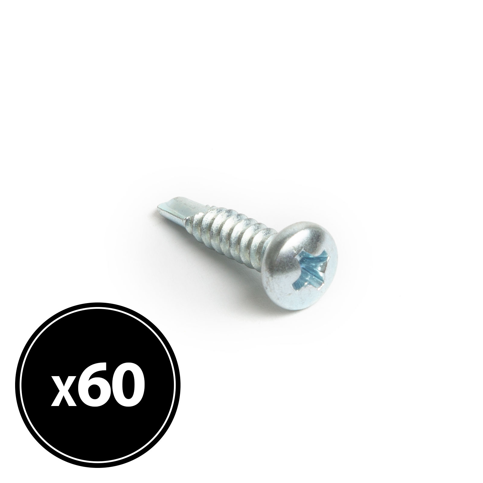 Suruburi Autoforante pentru Tabla 4,2 × 19 mm cu Cap Plat, 60 bucati / pachet