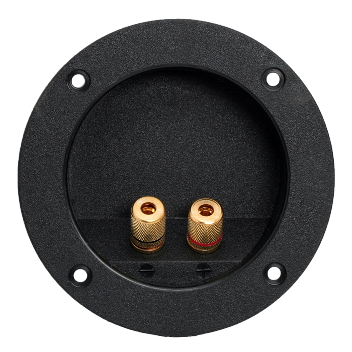Terminal Difuzor 2 Cai Aurit cu Surub, Conector Audio pentru Montaj Panou, 105 mm