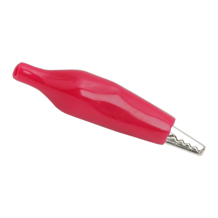 Clema Crocodil Rosie 35 mm cu Izolatie PVC, Conector Electric 5A