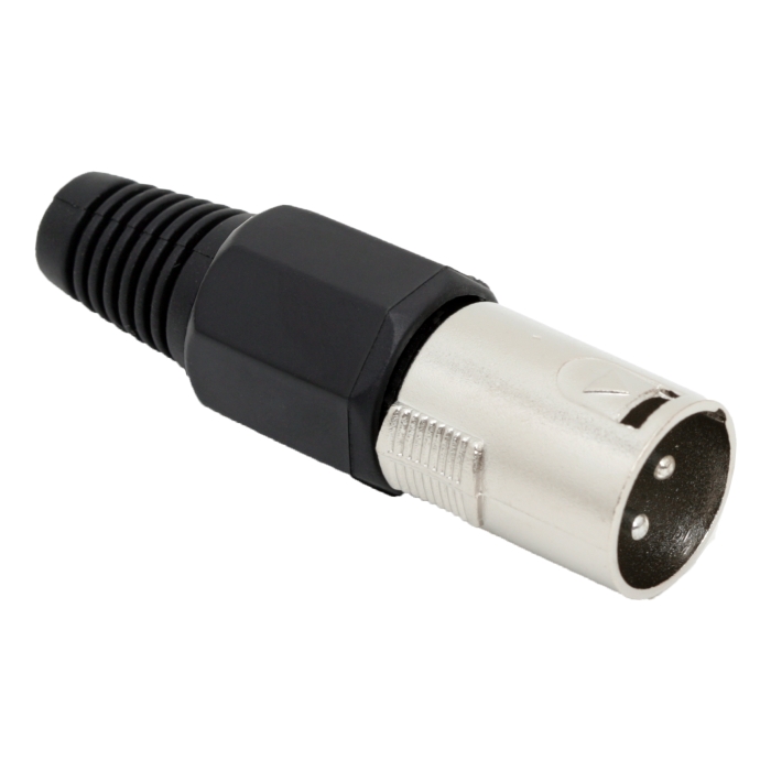 Mufa XLR 3 Pini Tata pentru Microfon, Conector Audio Metalic cu Protectie Anti-Indoire