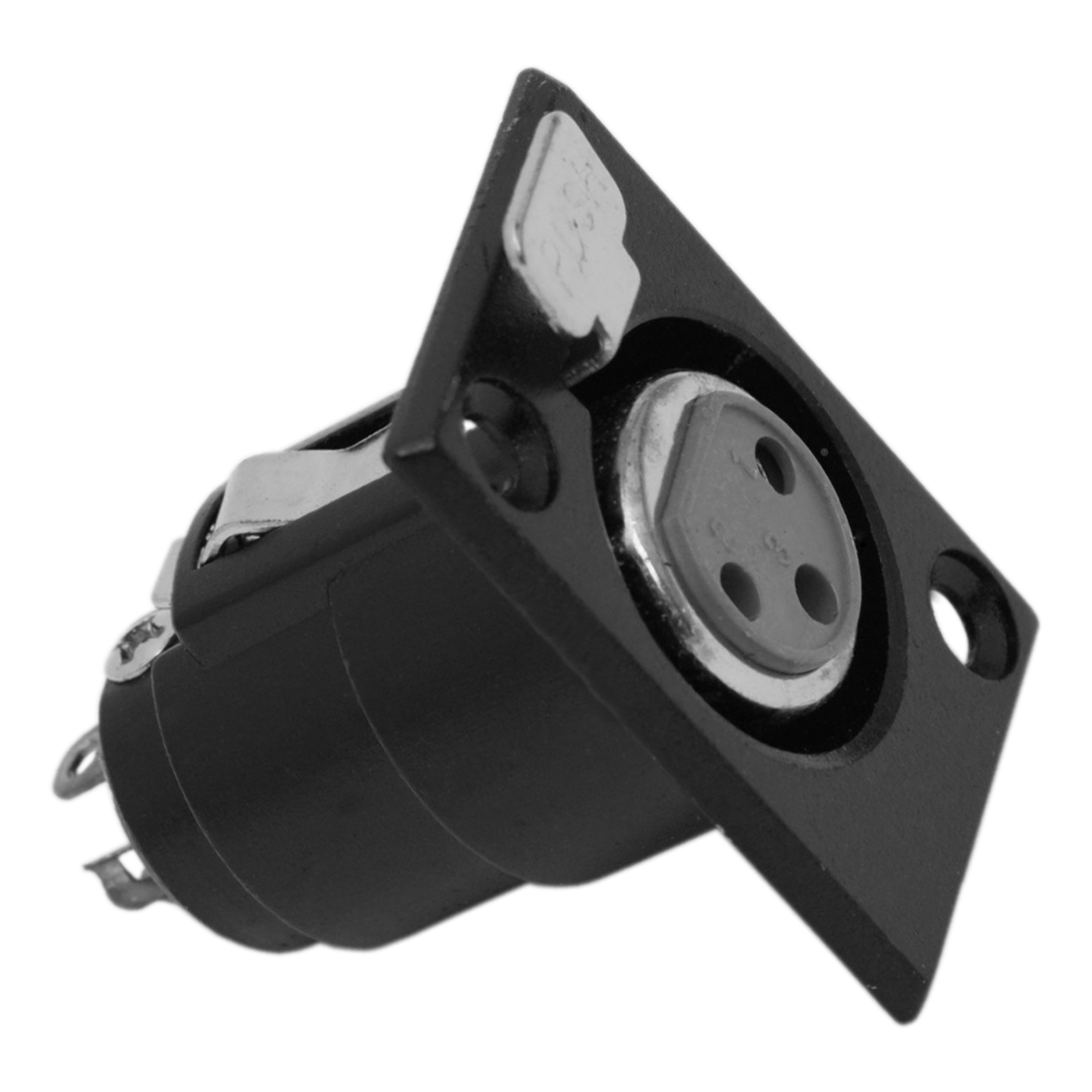 Priza XLR 3 Pini Mama pentru Panou, Conector Microfon Montabil in Panou
