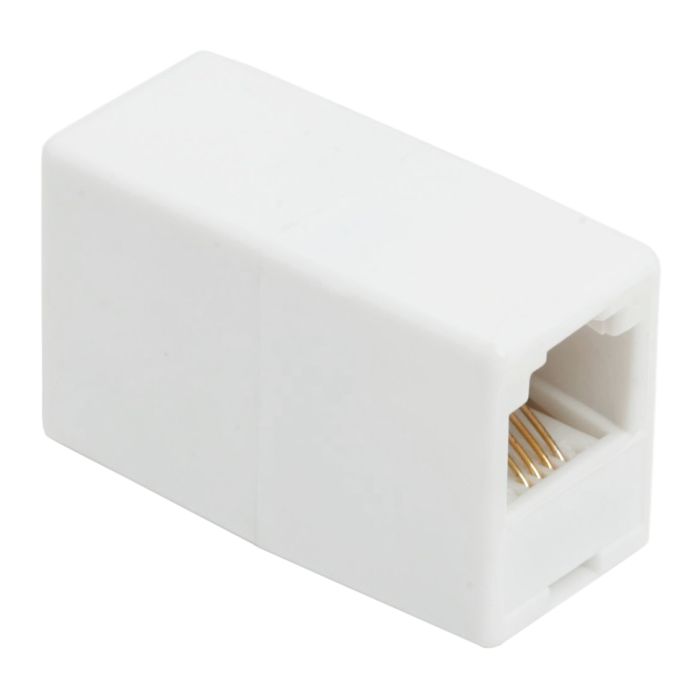 Adaptor Extensie Telefonica 6P4C, Priza, Conector Telefon Alb