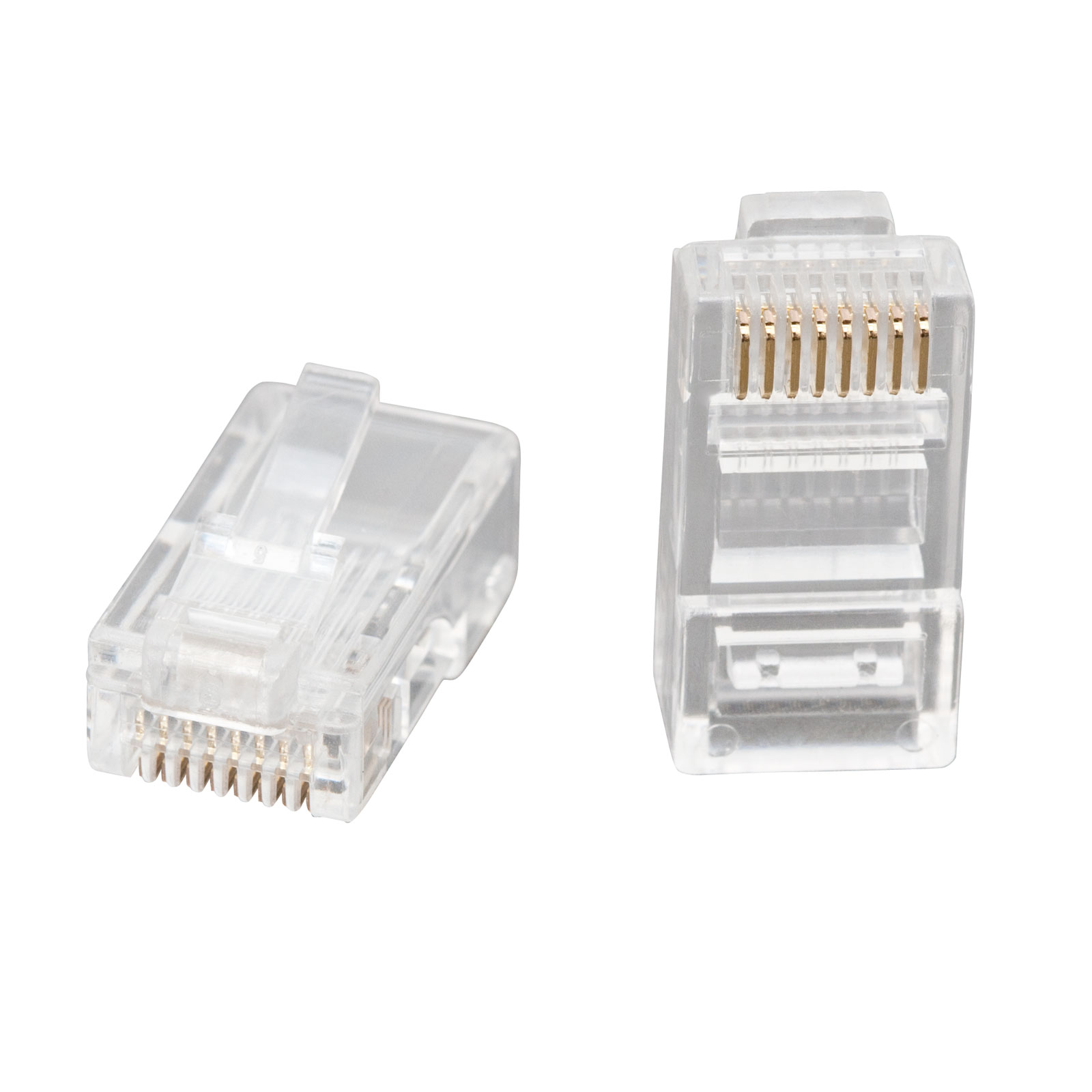 Mufa RJ45 8P8C CAT5 pentru Cablu UTP, Conector Retea cu Contacte Aurite
