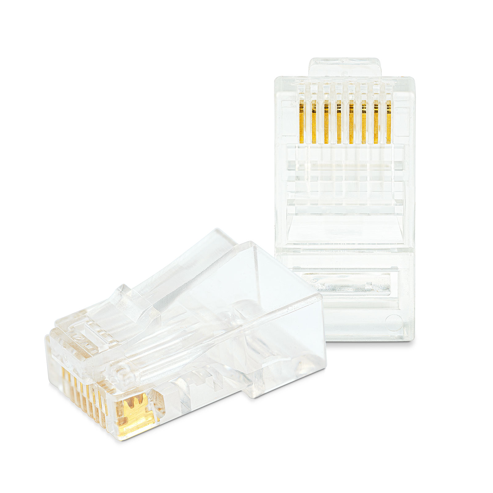 Mufa RJ45 8P8C CAT6 pentru Cablu UTP, Conector Retea cu Contacte Aurite