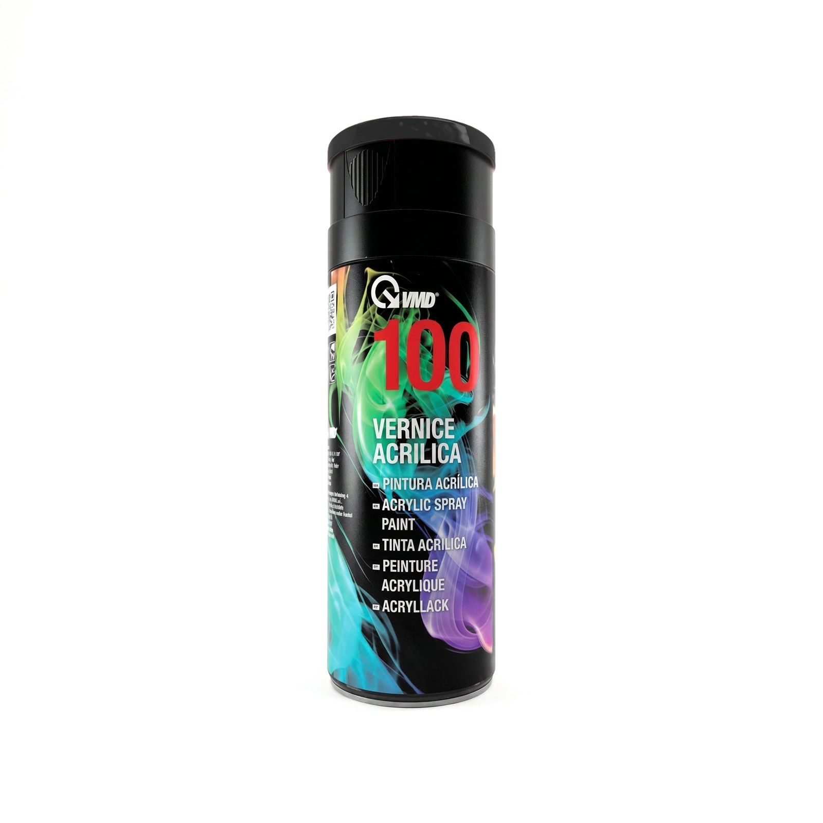 Vopsea acrilică emailată spray, negru lucios, pentru metal, plastic și lemn, 400 ml