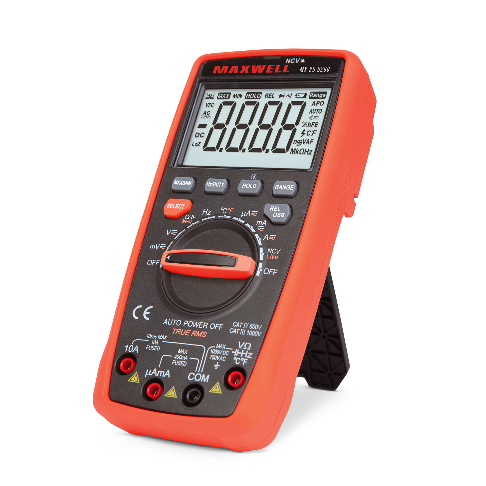 Multimetru digital USB PC 1000V, 10A, frecventa 30MHz, temperatura, capacitate, auto range