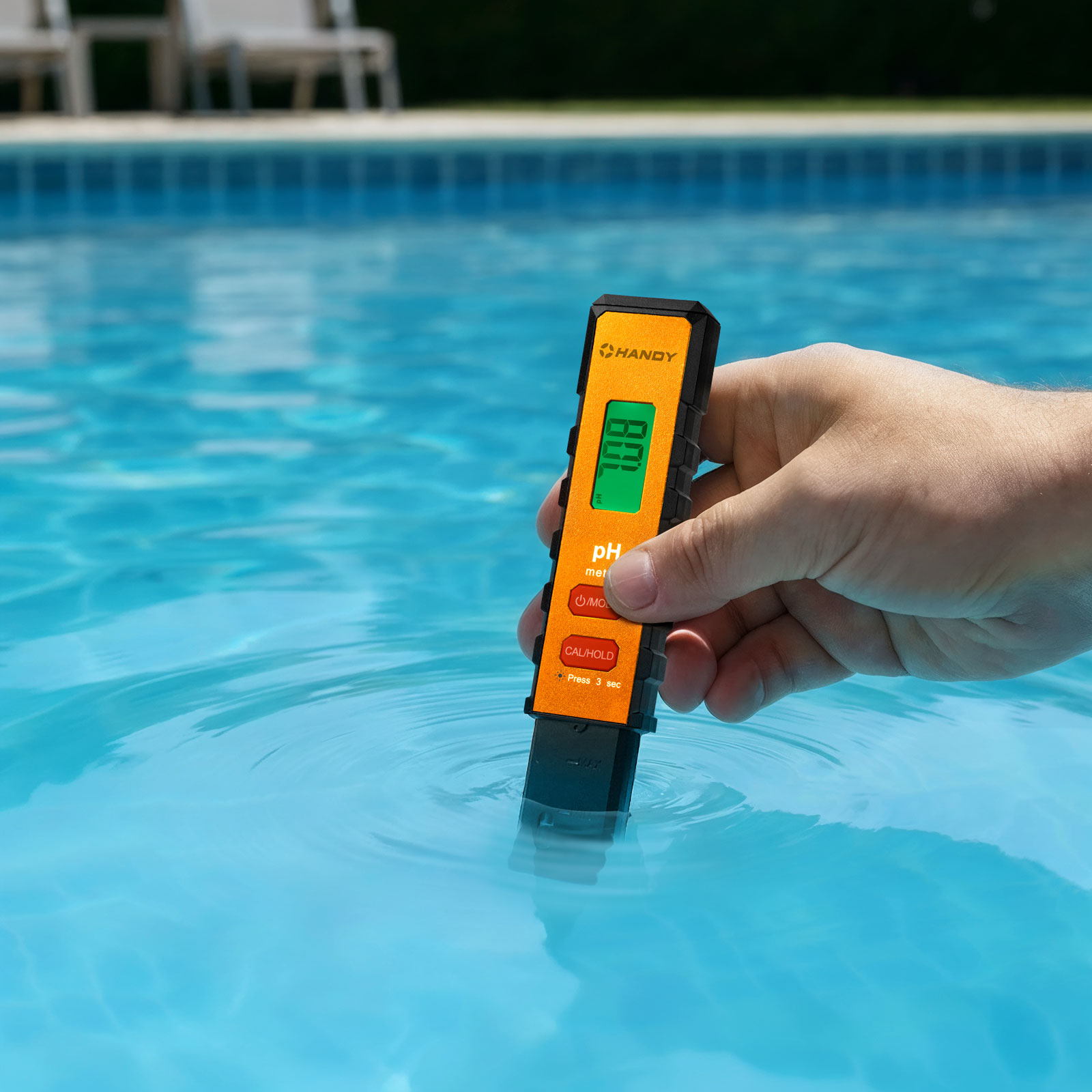 Tester digital pH si temperatura, 0.00-14.00 pH, LCD, compensare automata, IP67