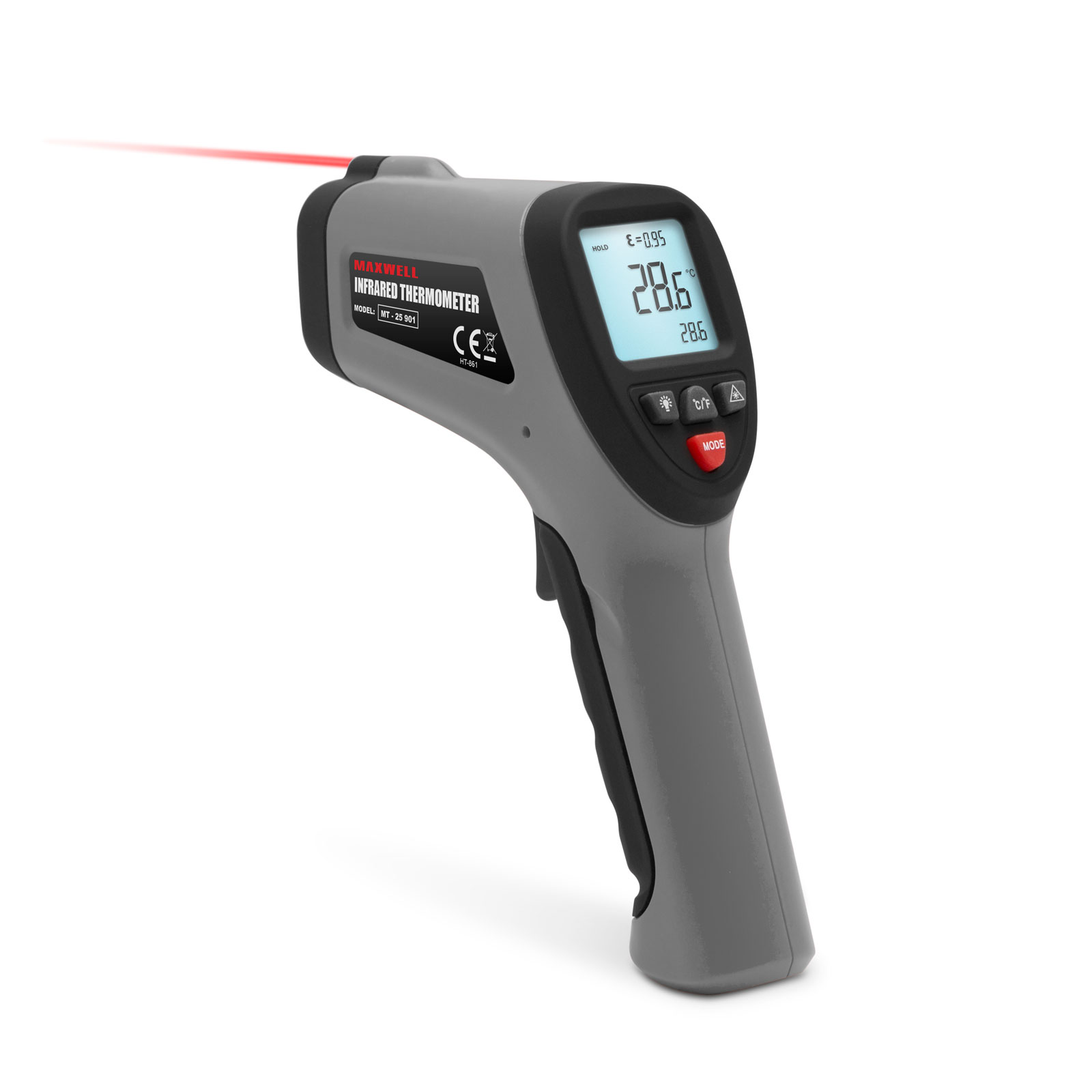 Termometru digital infrarosu profesional cu sonda K, -50 850C IR, -64 1400C, laser, LCD