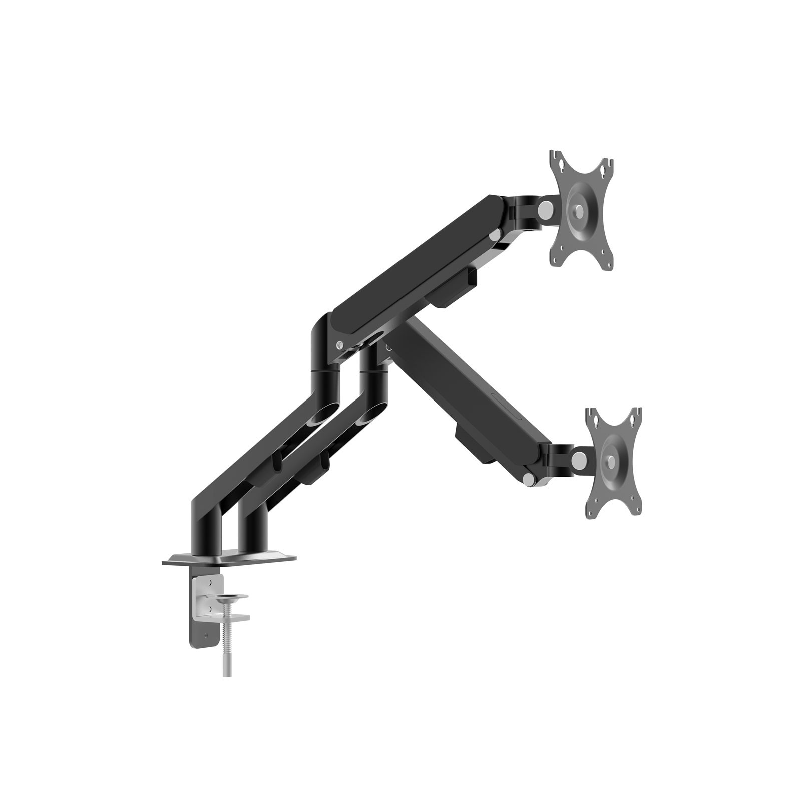 Suport dublu pentru monitor si TV 17-30", montare pe birou, brate telescopice, VESA