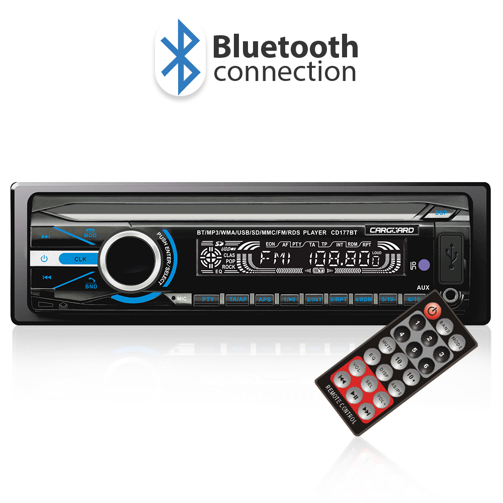 Player auto 1 DIN Bluetooth MP3 USB SD AUX, 4x50W, panou detasabil si telecomanda