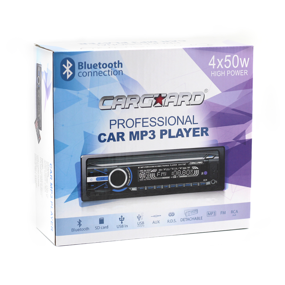 Player auto 1 DIN Bluetooth MP3 USB SD AUX, 4x50W, panou detasabil si telecomanda