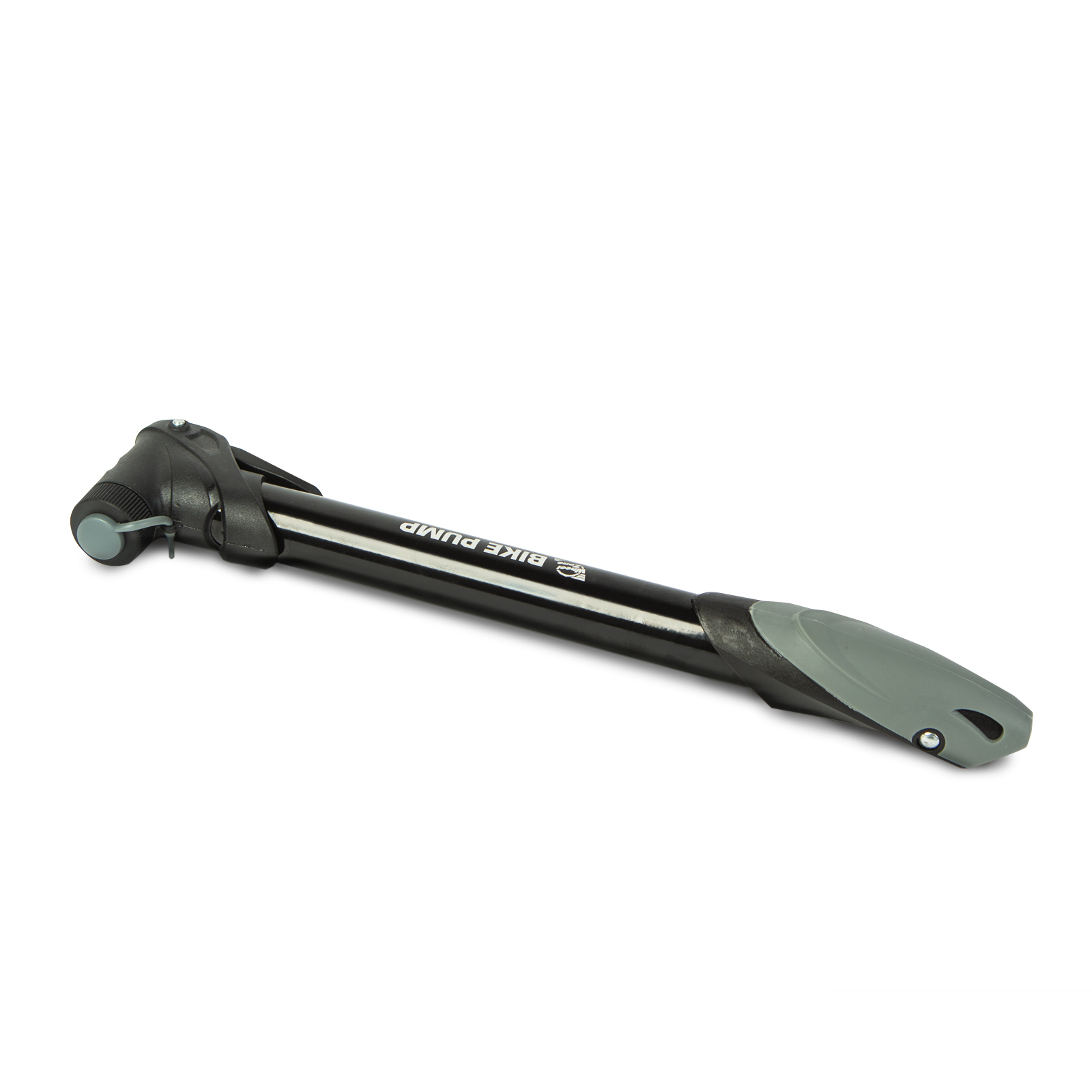 Pompa bicicleta compacta 60 PSI, pompa manuala bidirectionala cu suport cadru, negru
