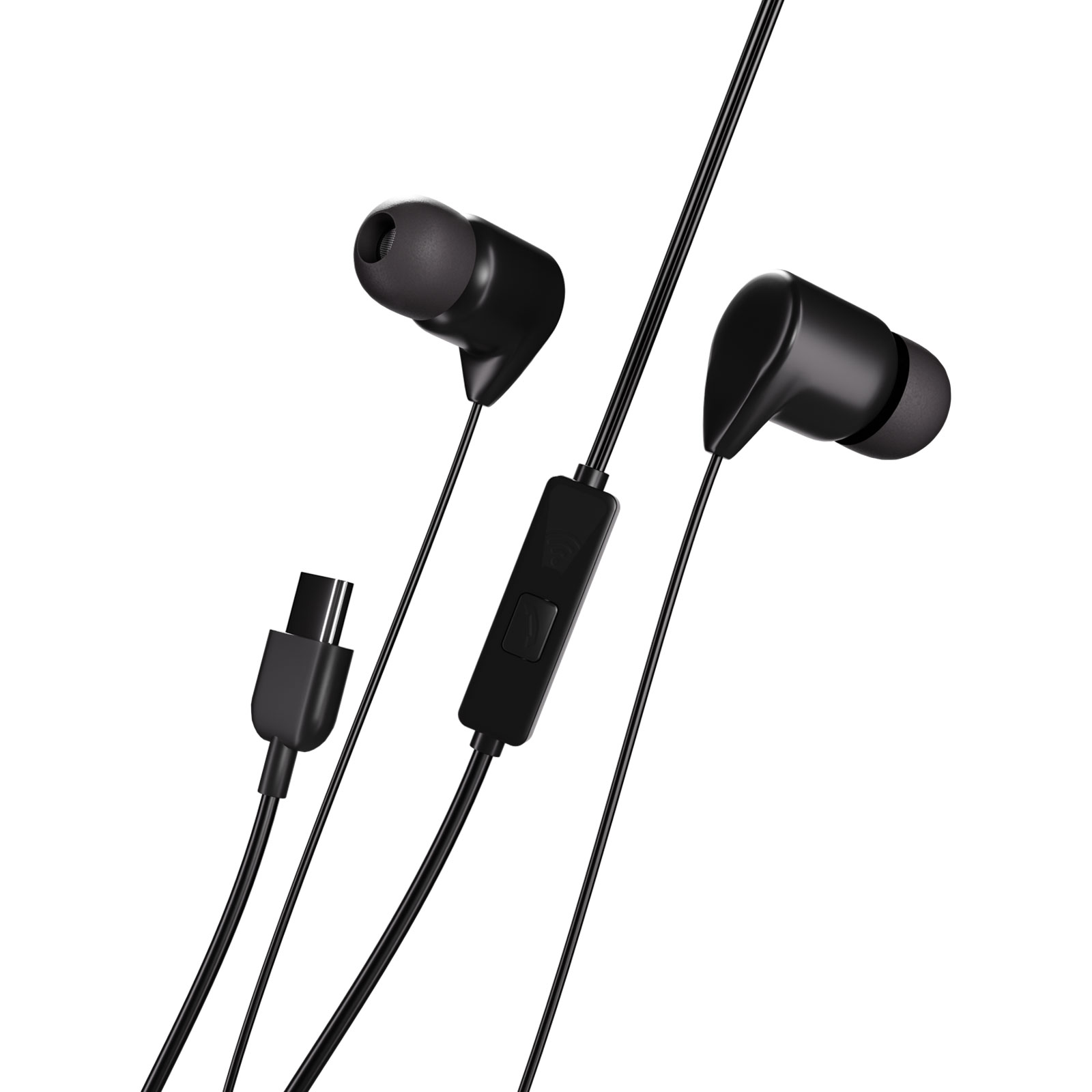 Casti cu fir USB C Maxell BASS13, casti in ear cu microfon, casti telefon Type C