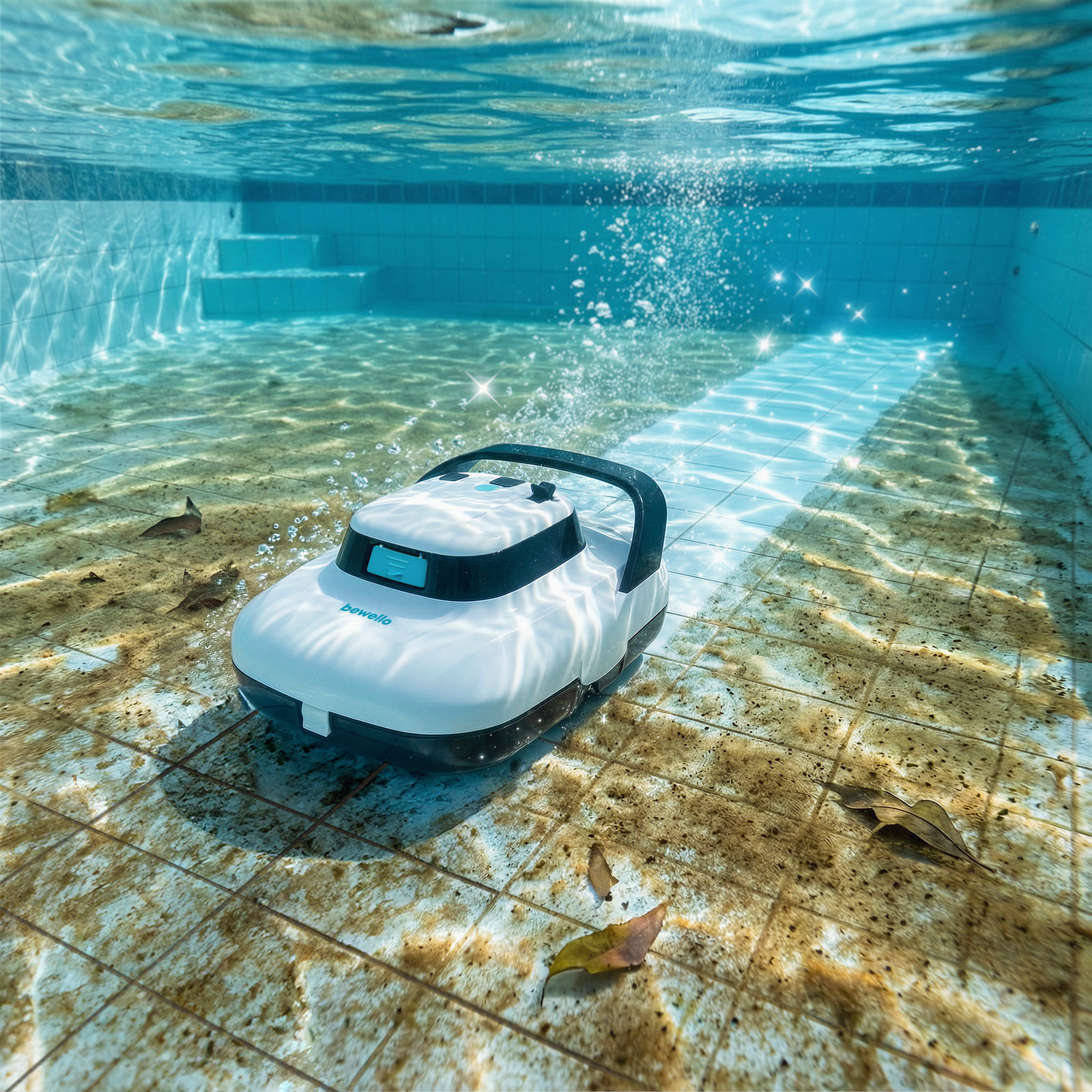 Robot automat pentru curatarea piscinei, 40W, 6000 mAh, filtru fin 106 μm