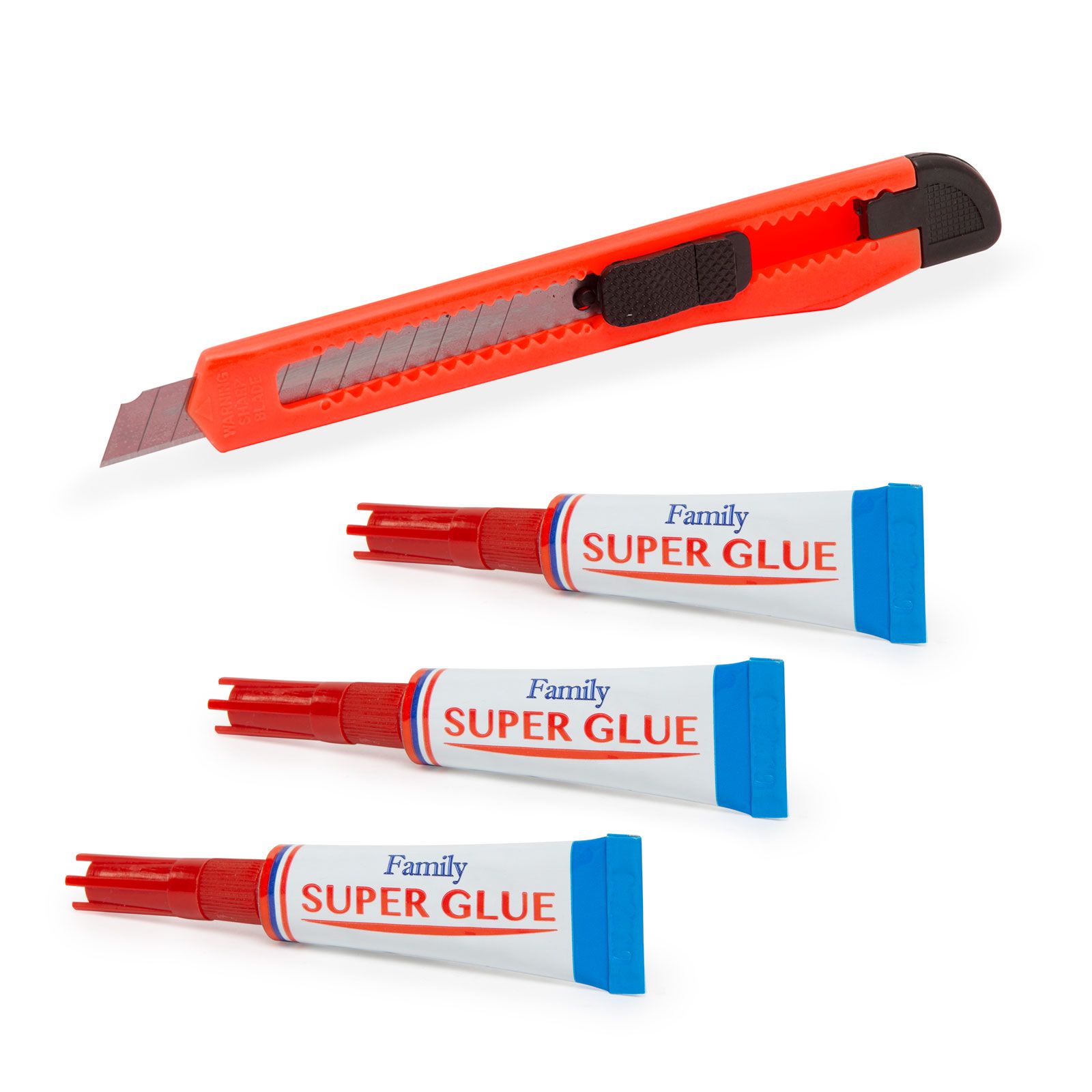 Set lipici instant 3x3 g cu cutter 9 mm, adeziv rapid universal
