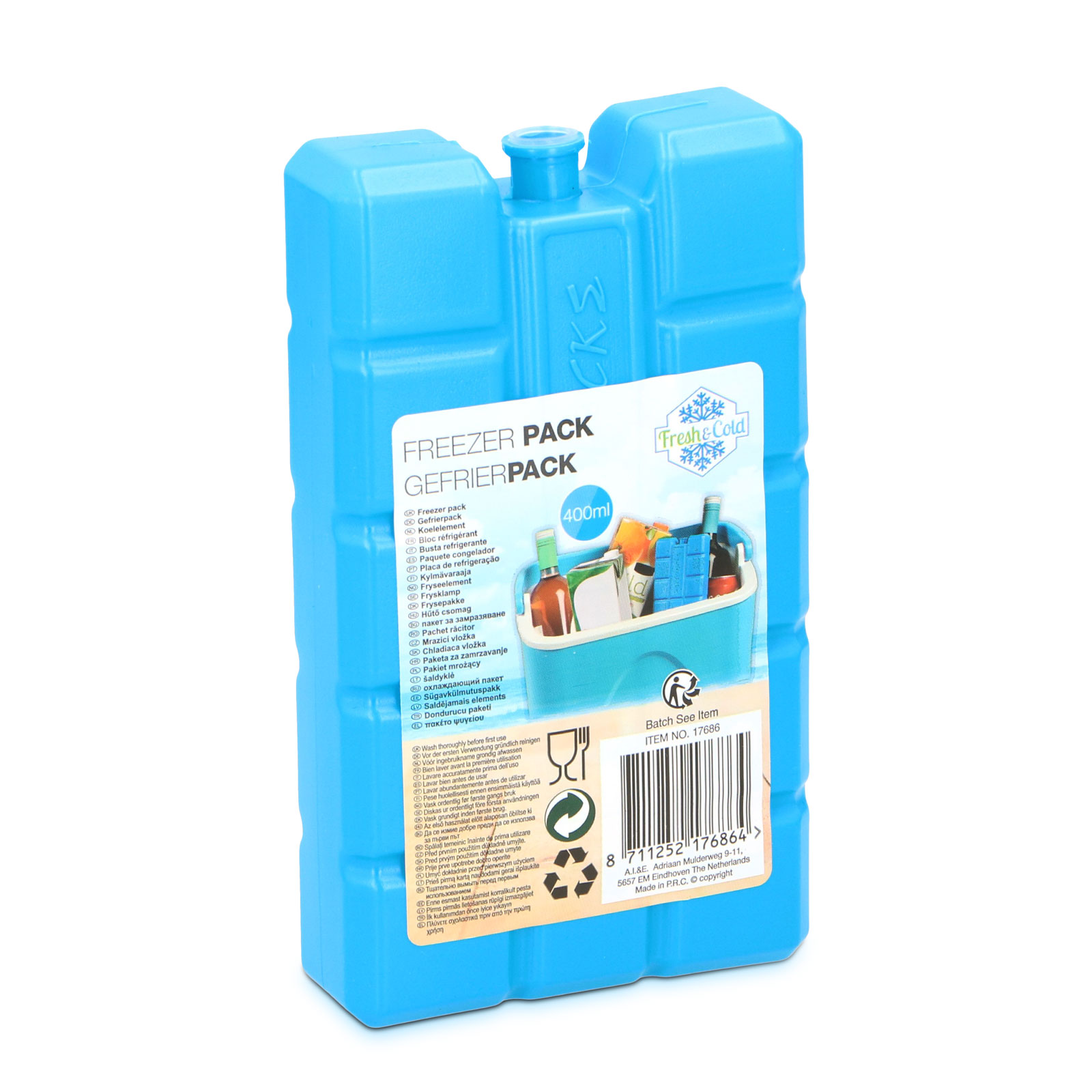 Acumulator frigorific reutilizabil, 400 ml, albastru, pentru lada si geanta frigorifica