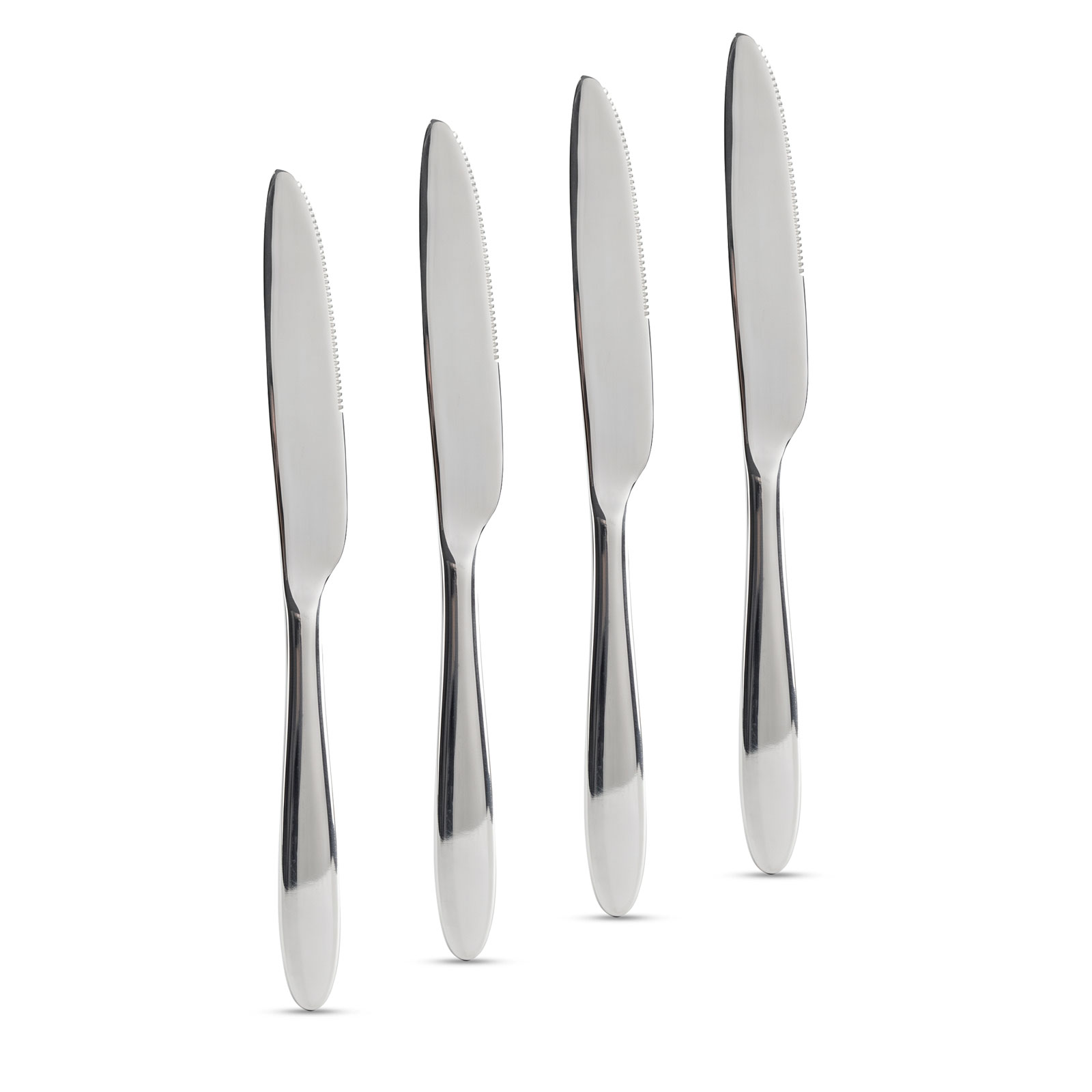 Set 4 cutite masa inox, 21.5 cm, design elegant, otel inoxidabil