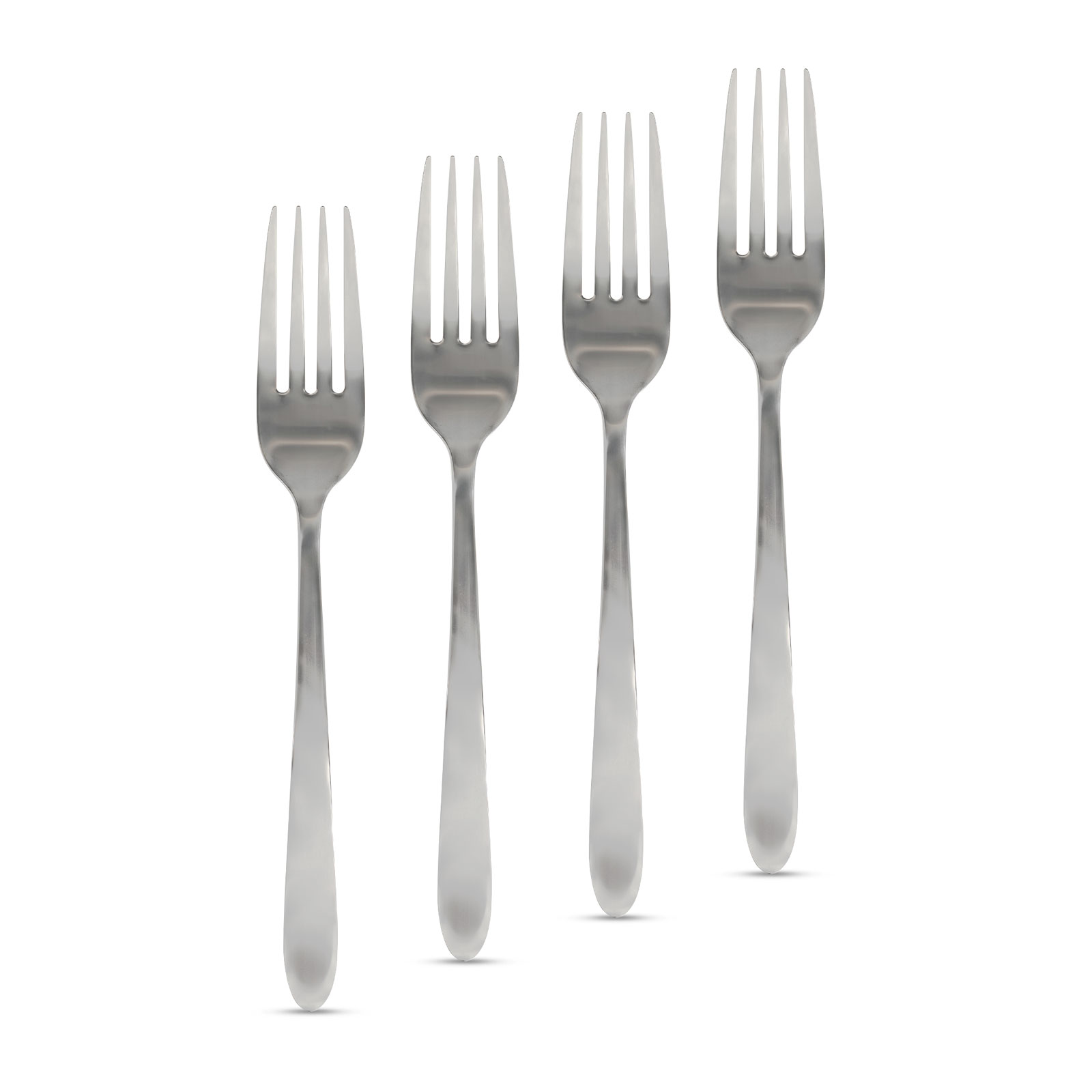 Set 4 furculite inox, 18.8 cm, design elegant, otel inoxidabil
