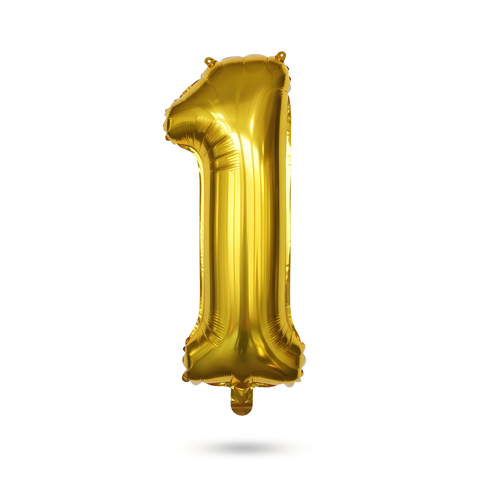 Balon folie cifra 1 auriu, 40 inch, 78 x 50 cm, umflare cu aer sau heliu