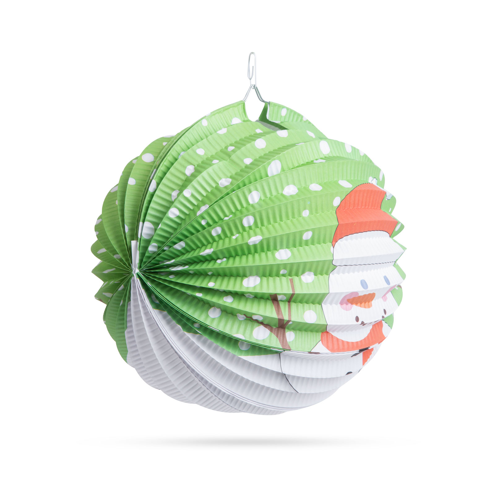 Felinar decorativ Craciun, 25 cm, model Om de zapada