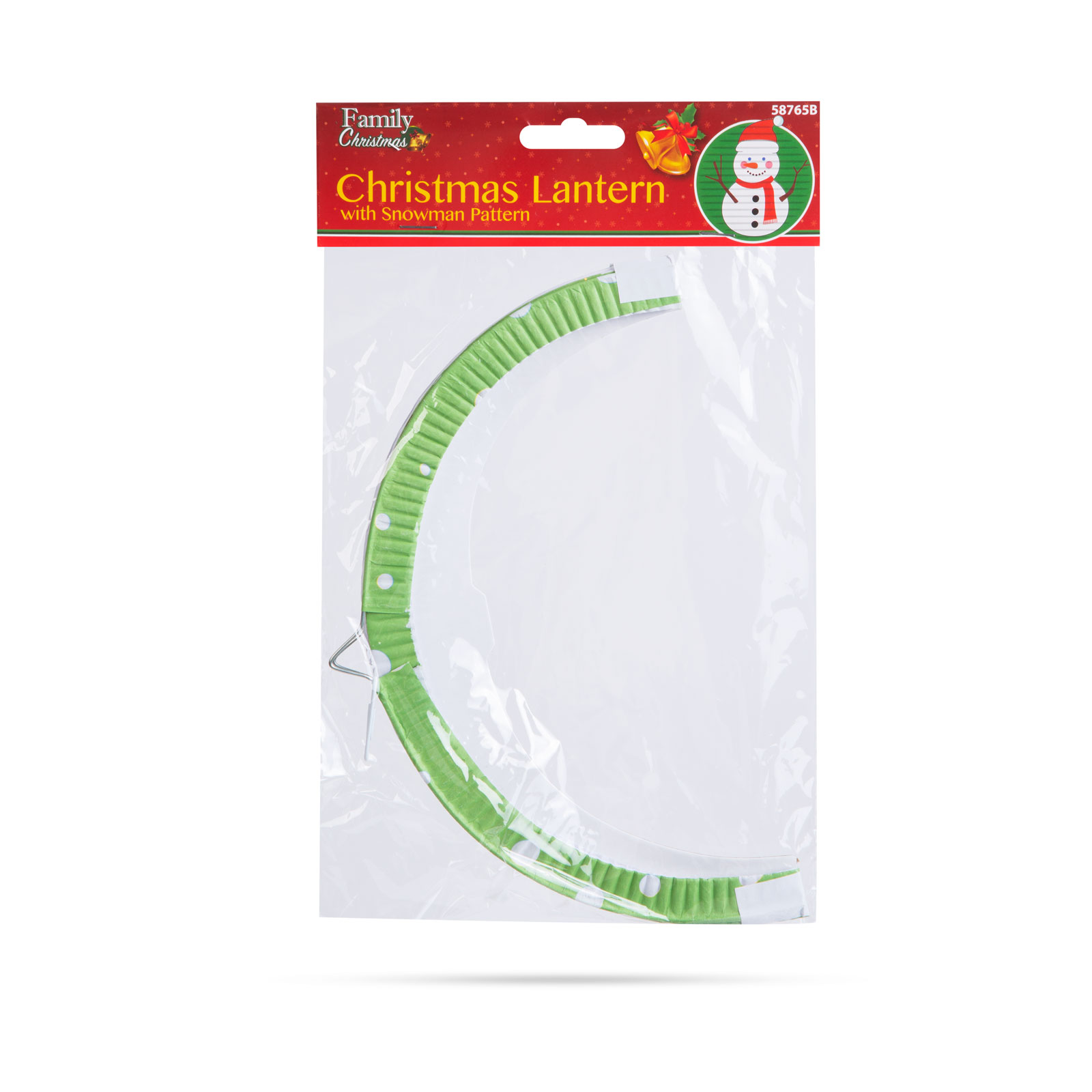 Felinar decorativ Craciun, 25 cm, model Om de zapada