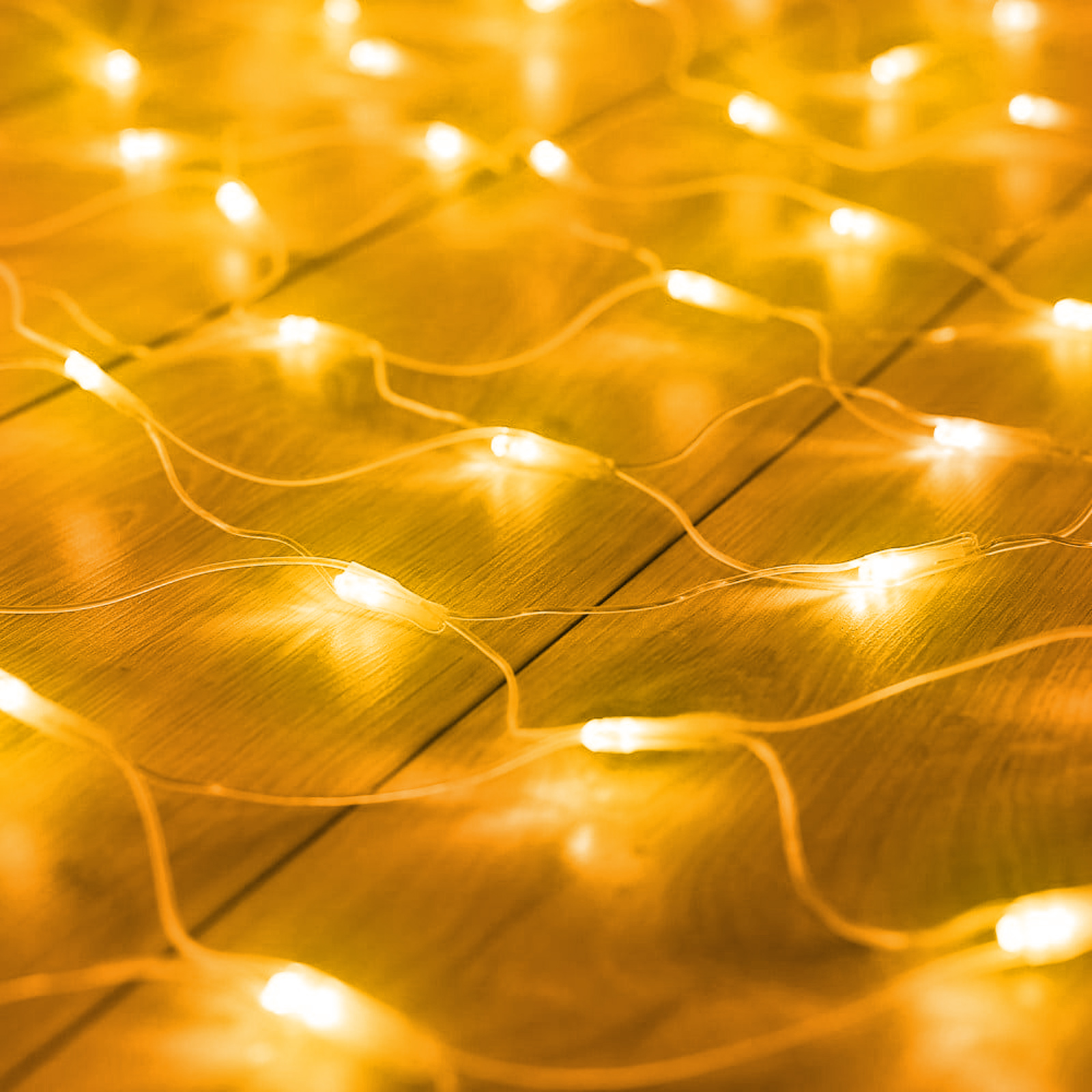 Plasa luminoasa LED, 100 lumini, alb cald, 1.5x1.5m, cu telecomanda IP44