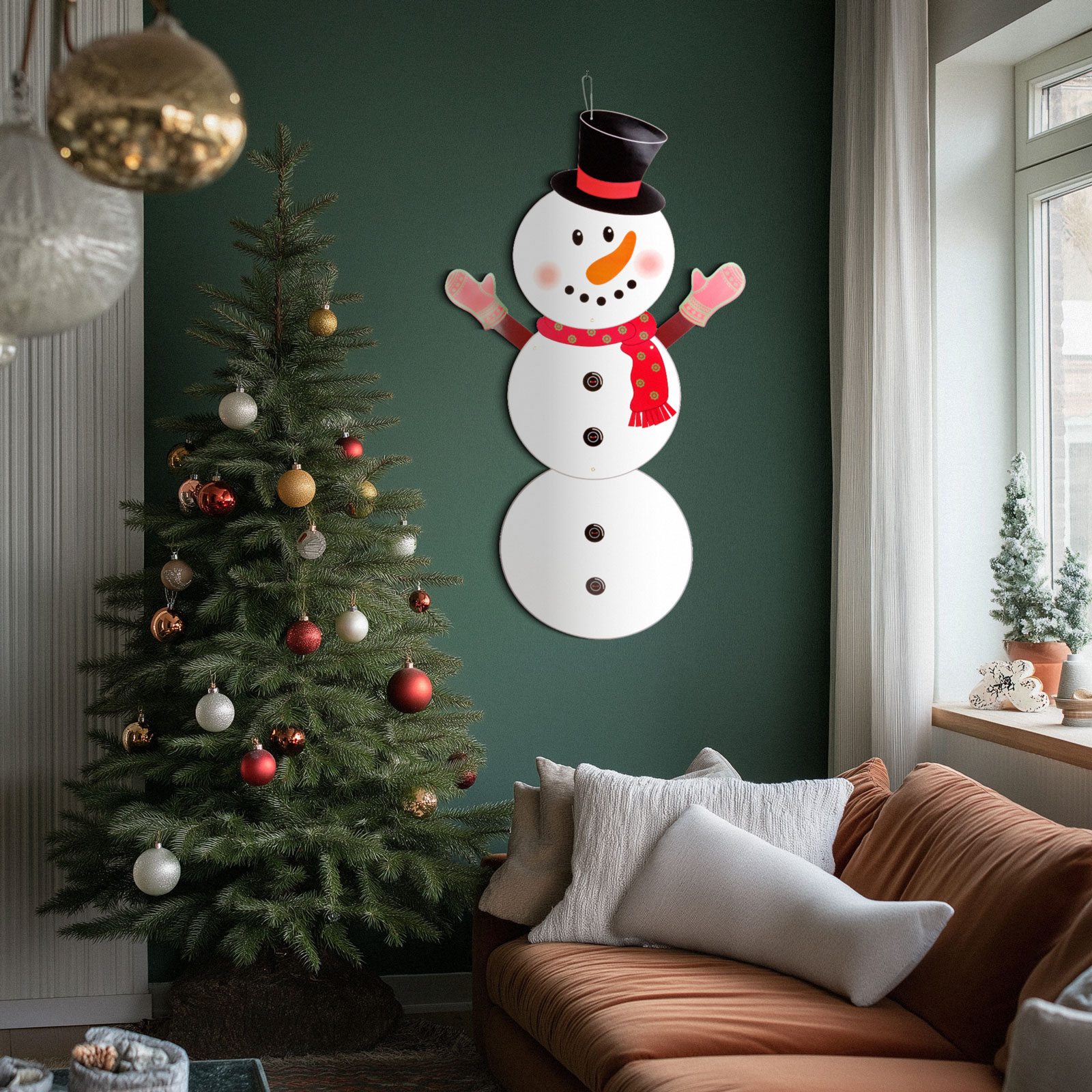 Decoratiune Craciun, model Om de zapada,  90 cm, din hartie
