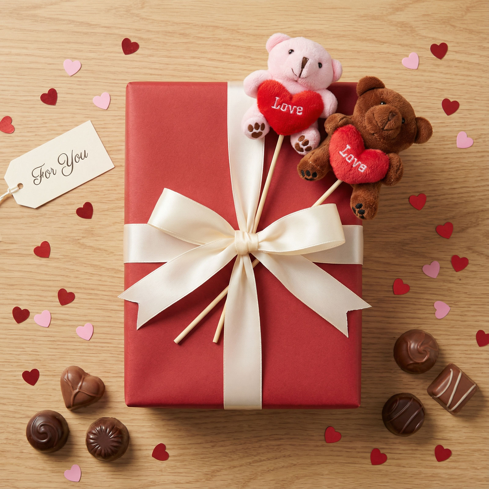 Decorațiune decorativă tip pick Ursuleț Love, 59 x 4 cm, 6 modele