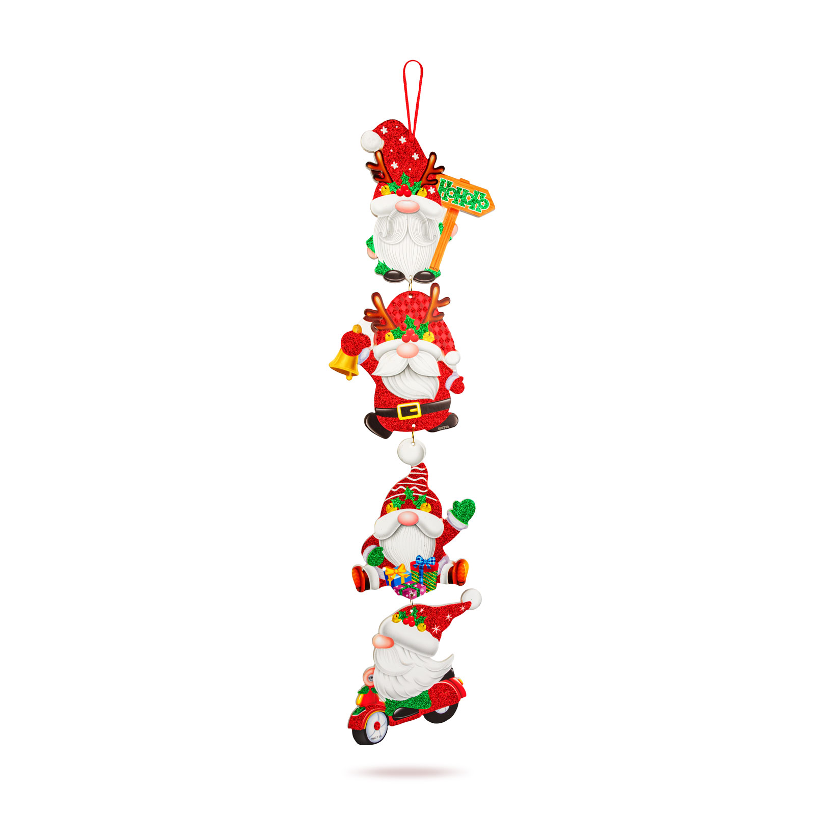 Decoratiune Craciun, spiridusi suspendati, 75 cm