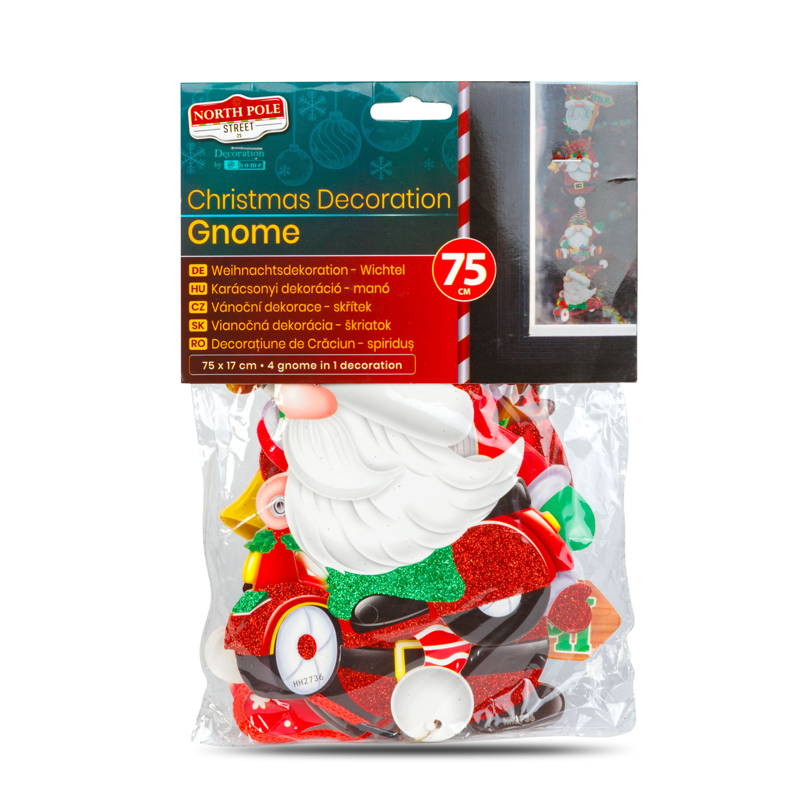 Decoratiune Craciun, spiridusi suspendati, 75 cm