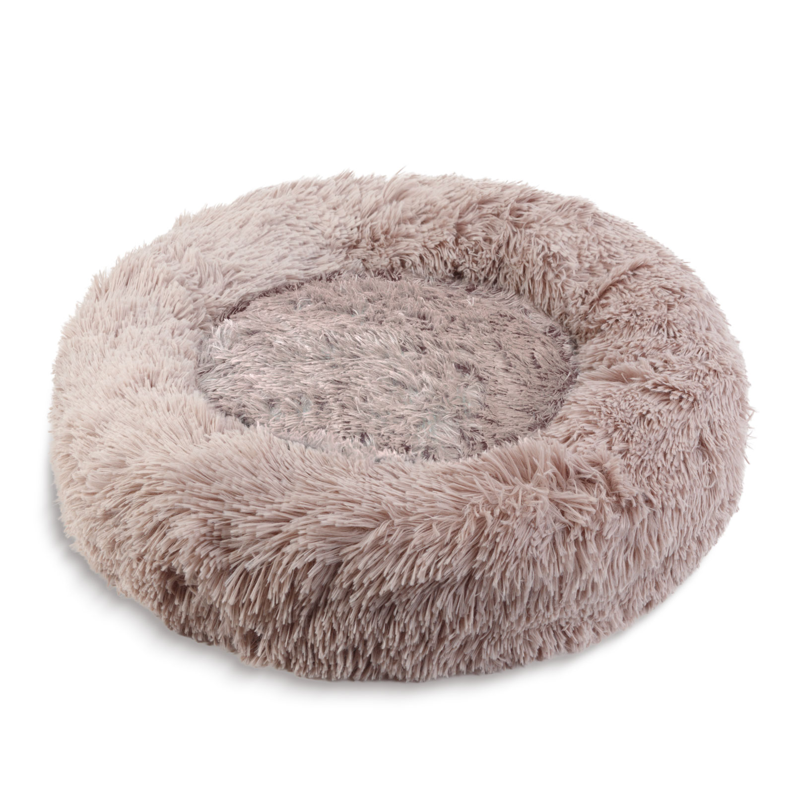 Pat pentru caini rotund, 80 cm, maro deschis