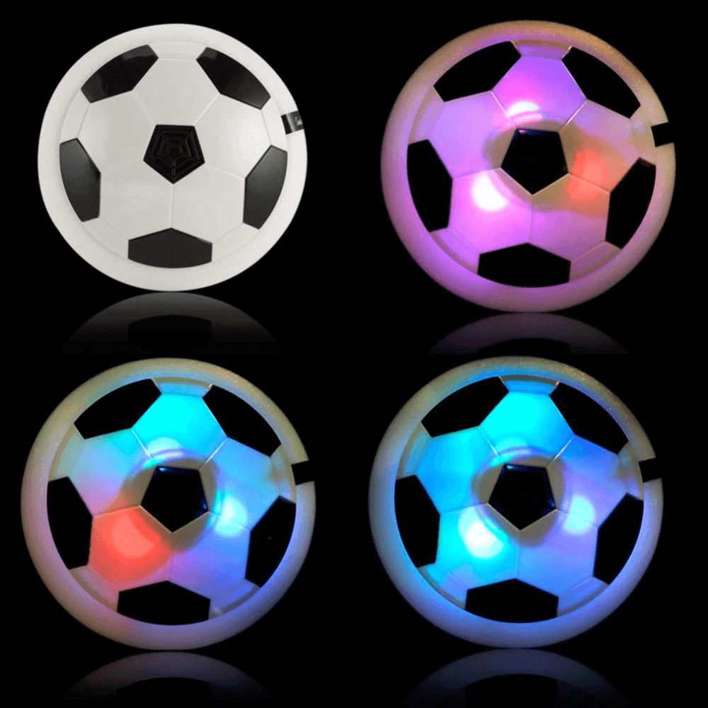 Minge de fotbal cu pernă de aer, cu LED și muzică, pentru interior, Ø18 cm