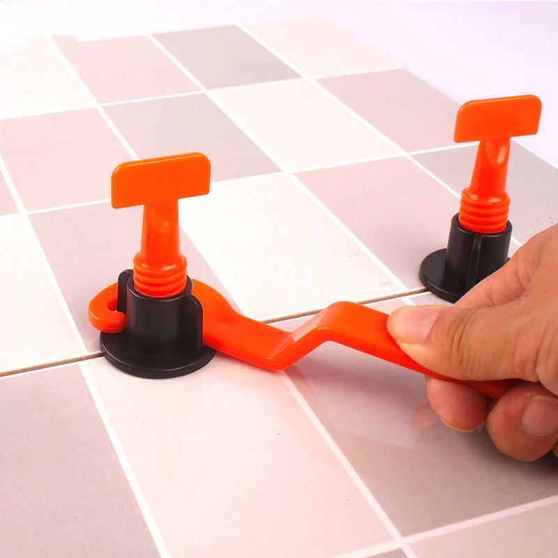 Set nivelare gresie si faianta 50 cleme + cheie, sistem aliniere placi, reutilizabil, montaj precis