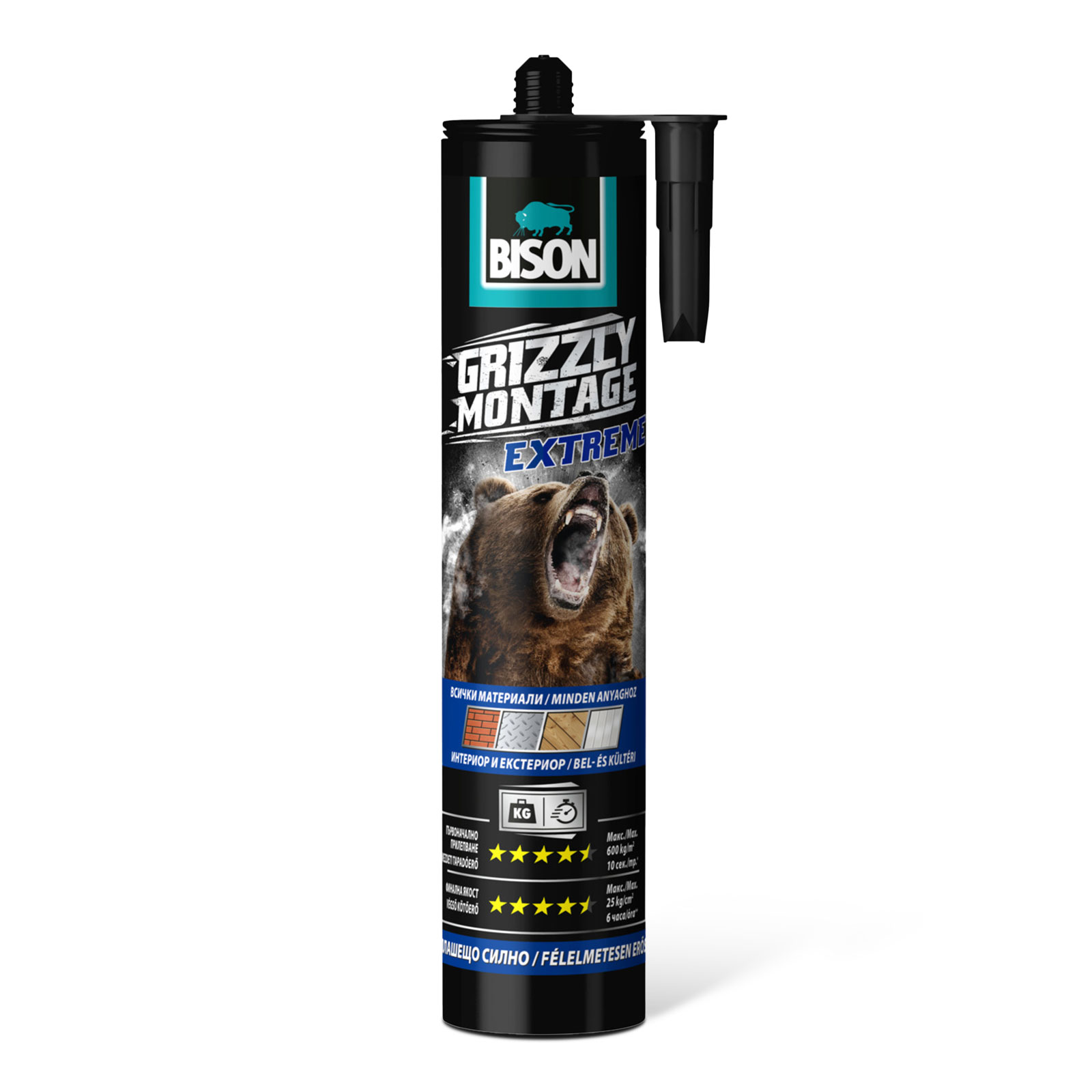 Adeziv de montaj ultra puternic Bison Grizzly Extreme, 435 g, aderenta instantanee