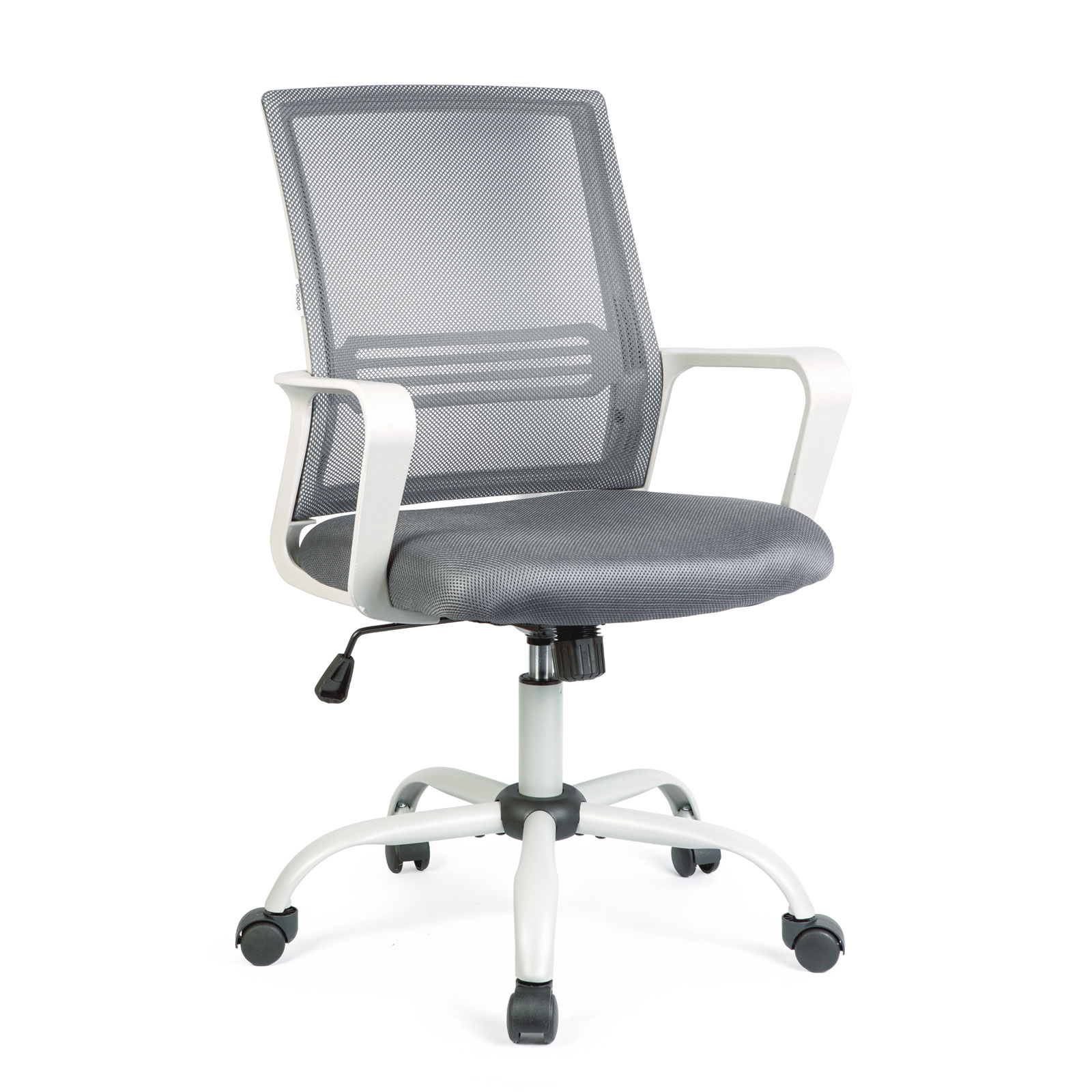 Scaun de birou rotativ, cu cotiere fixe, gri, 70 x 51 / 52 x 50 cm