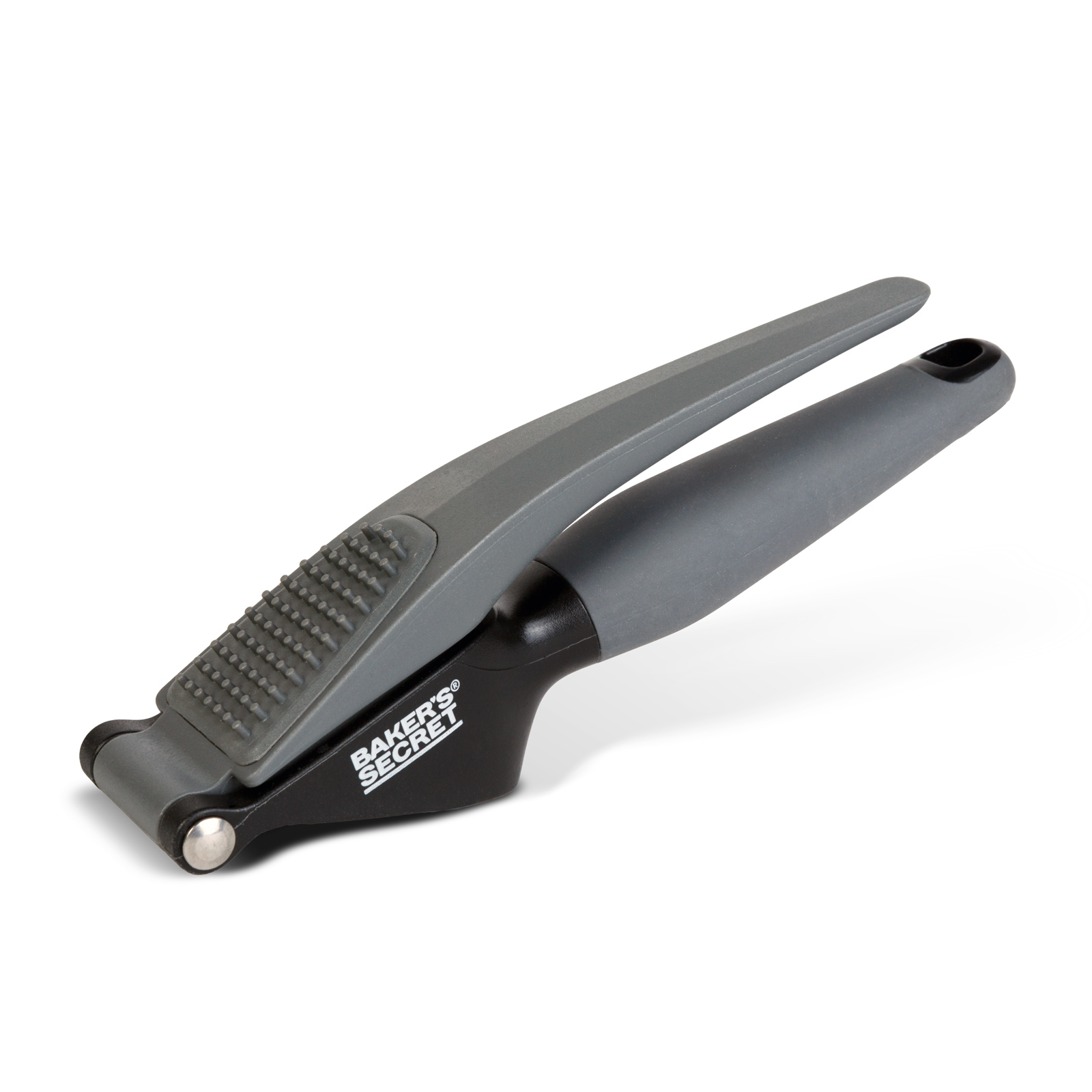 Presa usturoi Baker's Secret inox 18.5 cm, zdrobitor usturoi manual ergonomic pentru maruntire rapida