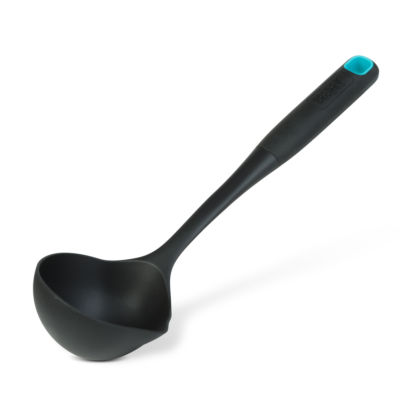 Polonic bucatarie Baker's Secret nylon negru 32 x 11 x 7.5 cm, rezistent la caldura pentru supa si sosuri