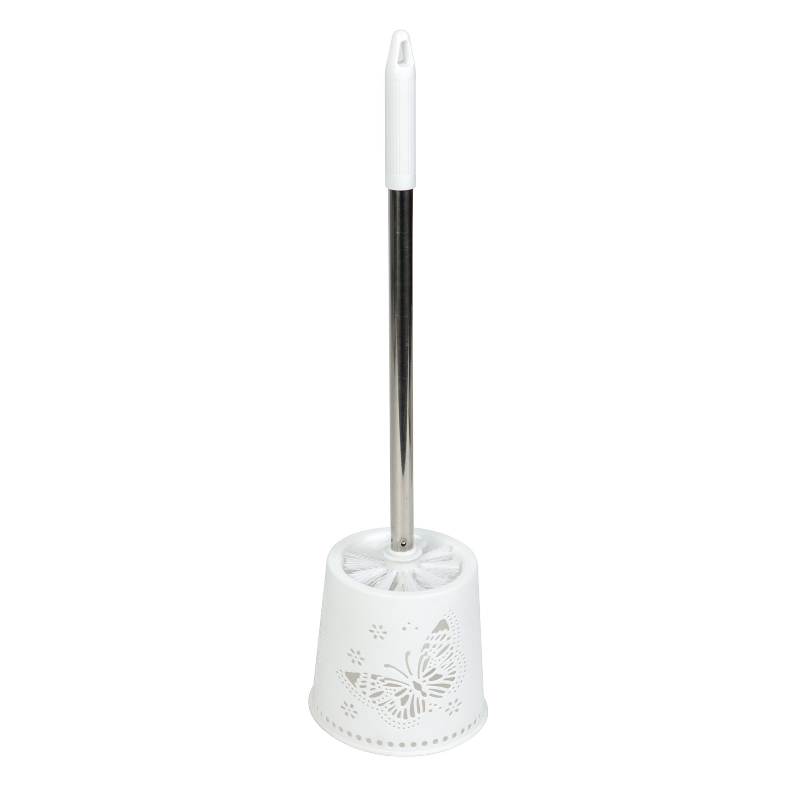 Perie WC cu suport, set perie toaleta cu suport alb, perie curatare toaleta 49 cm