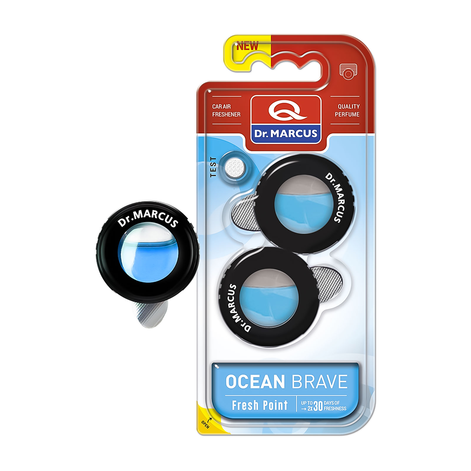 Odorizant auto Dr. Marcus Fresh Point Ocean, efect minim 2 saptamani