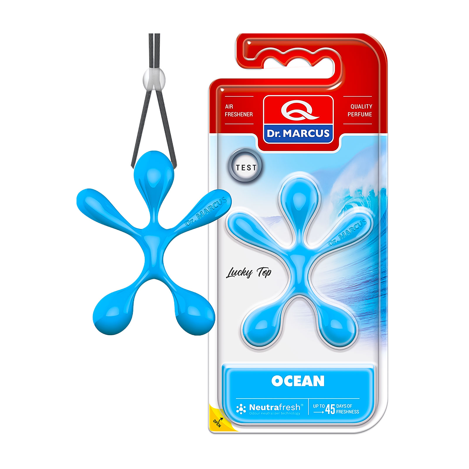Odorizant auto Dr. Marcus Lucky Top Ocean, efect minim 2 saptamani