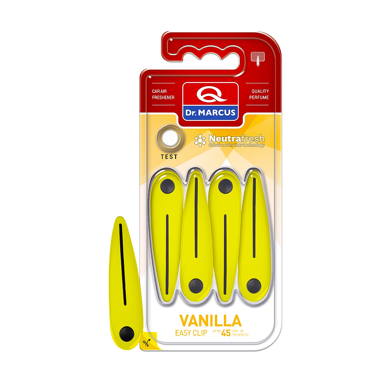 Odorizant auto Dr. Marcus Easy Clip Vanilie, efect minim 2 saptamani