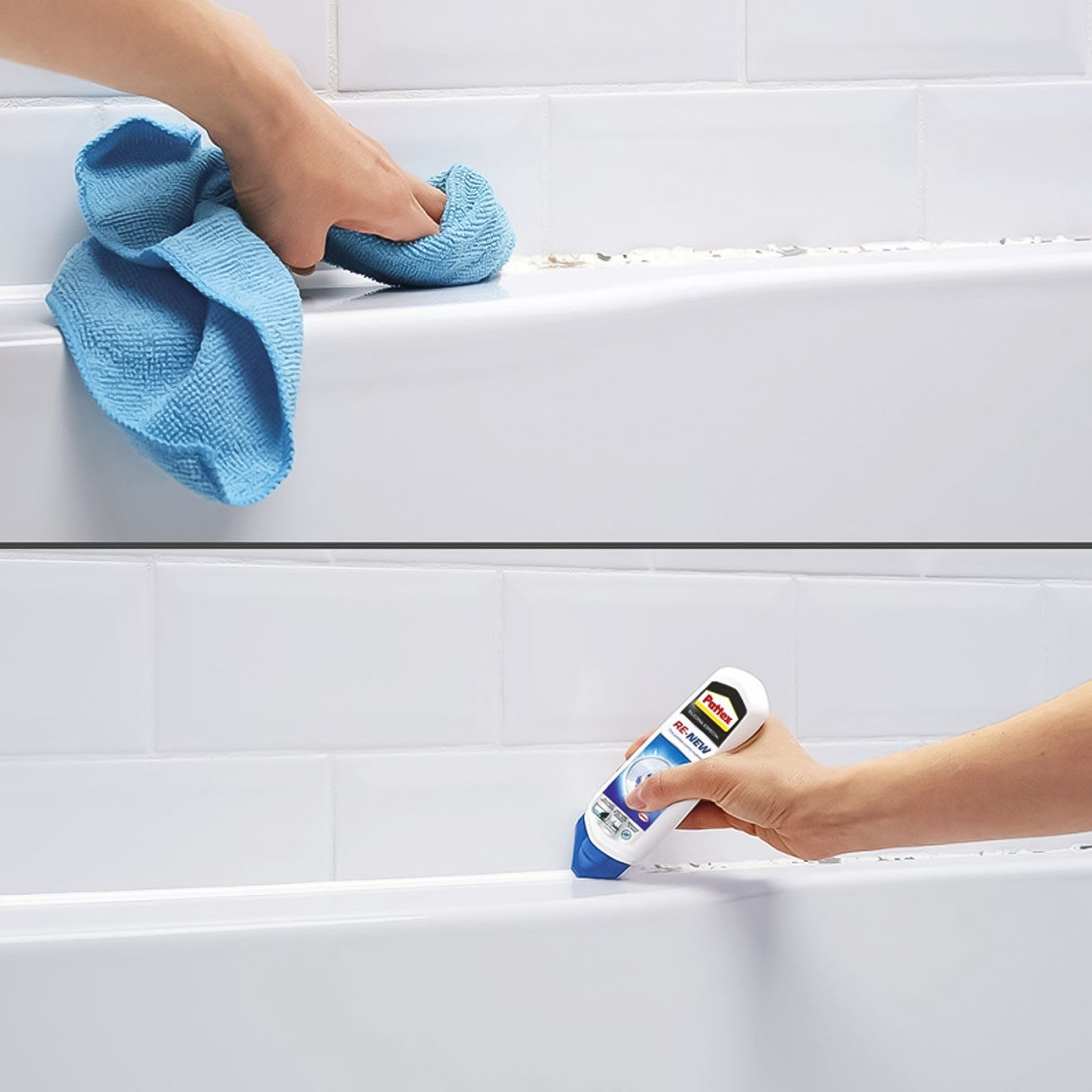 Silicon special Pattex Re New 80ml, silicon reparare rosturi baie anti mucegai pentru cada si dus