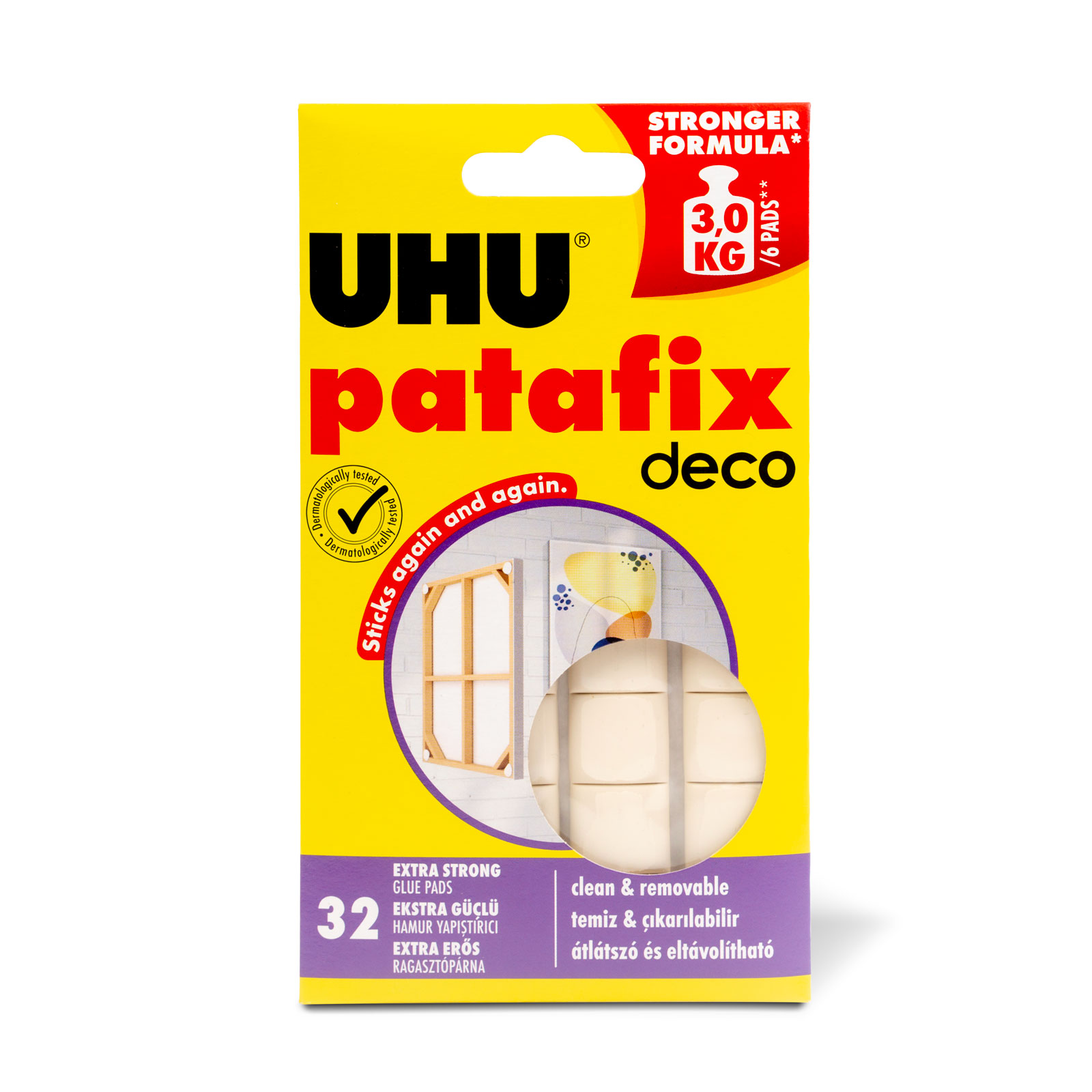 Adeziv Reutilizabil Tip Plastilină Patafix Home Deco, Alb, 32 Bucăți