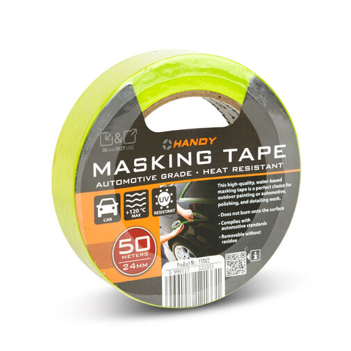 11062 • Maszkolószalag - vízbázisú - 50 m x 24 mm - sárgászöld - autóipari, hőálló