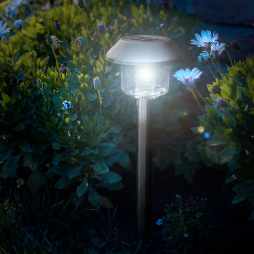 11229 • LED-es szolár lámpa - leszúrható - hidegfehér - 45 x 12,5 cm