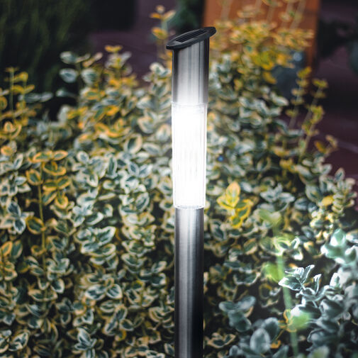 11230 • LED-es szolár oszlop lámpa - hidegfehér - fém - 70 x 5 cm