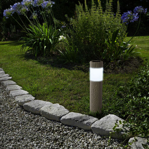 11265 • LED-es szolár lámpa - kőmintás - műanyag