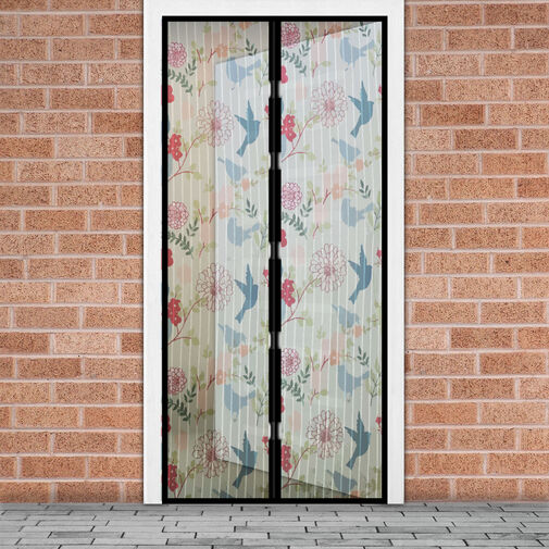 11398J • Szúnyogháló függöny ajtóra -mágneses- 100 x 210 cm - madár mintás