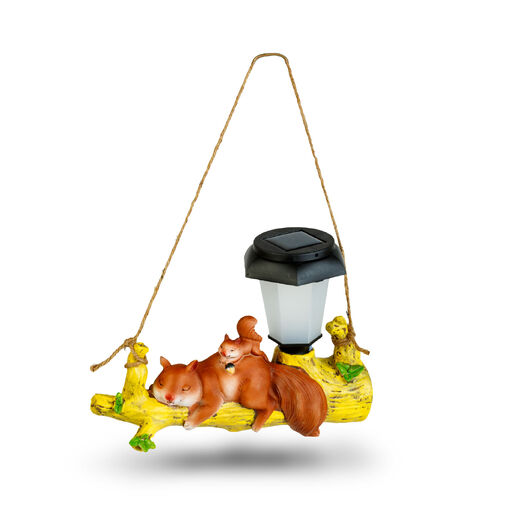 11421 • LED-es szolár állatfigura - mókus - akasztható - melegfehér LED - 25 x 6 x 19 cm