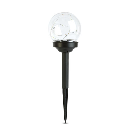 11709 • Leszúrható szolár lámpa - gömb alakú - színes - 10 x 10 x 26,5 (+12,5) cm